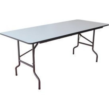 ICEBERG Interion Folding Wood Table, 60W x 30D, Gray 67272